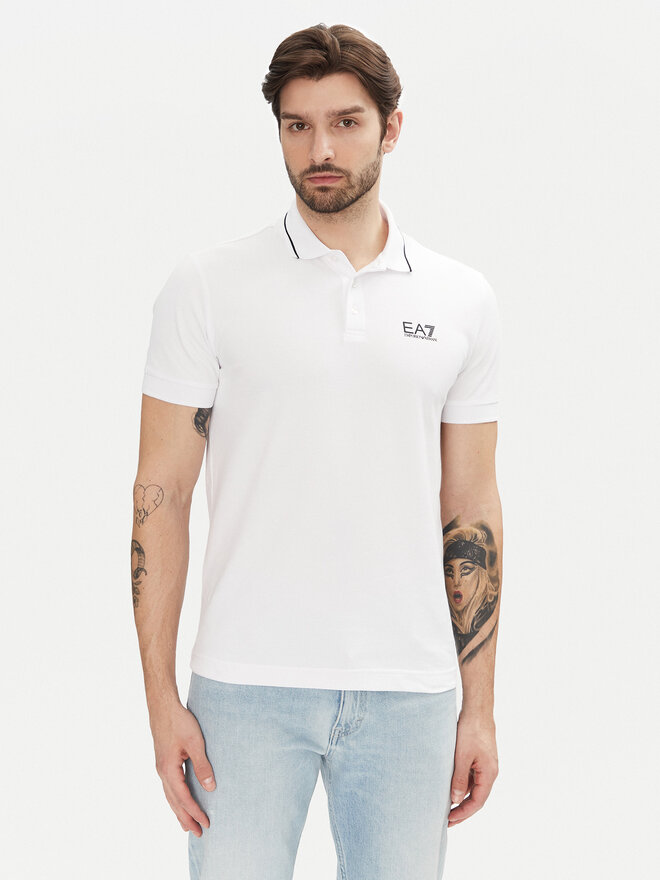 EA7 Emporio Armani EA7 Emporio Armani Poloshirt 8NPF16 PJVUZ 1100 Weiß Slim Fit