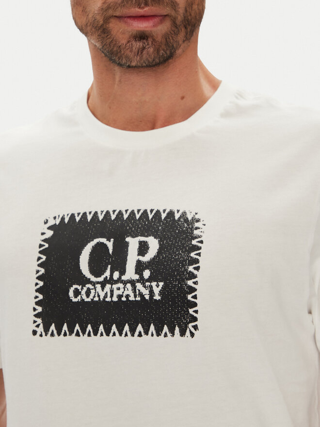 C.P. Company C.P. Company Camiseta RCCMTS723A005100W Écru Regular Fit
