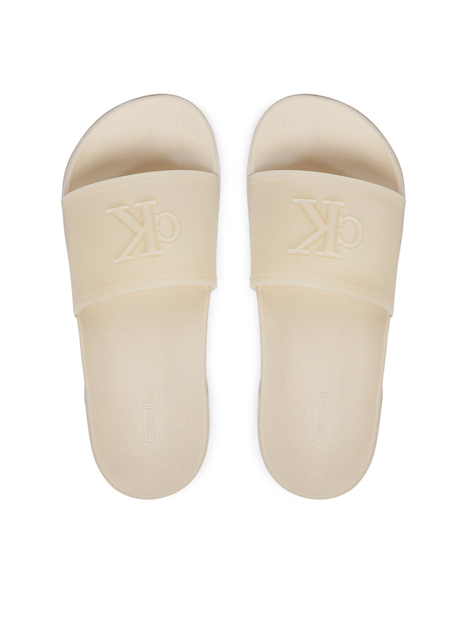 Calvin Klein Pantoletten Calvin Klein Ess Slide Tpu HW0HW02959 Creme