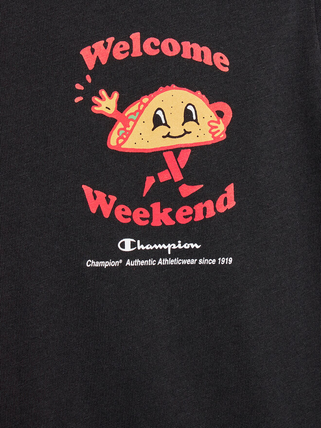 Champion Champion Marškinėliai 306375 Juoda Regular Fit