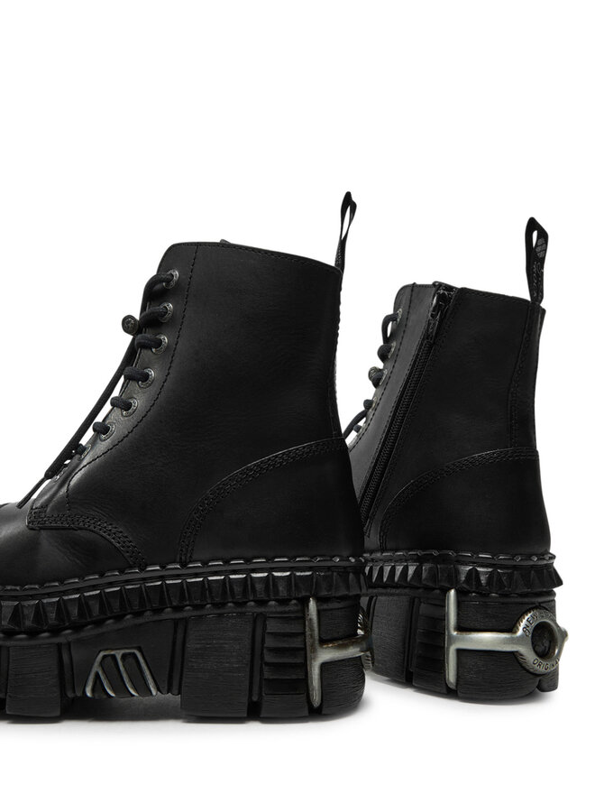 NEW ROCK Schnürstiefel NEW ROCK M-WALL083CCT-S9 Schwarz