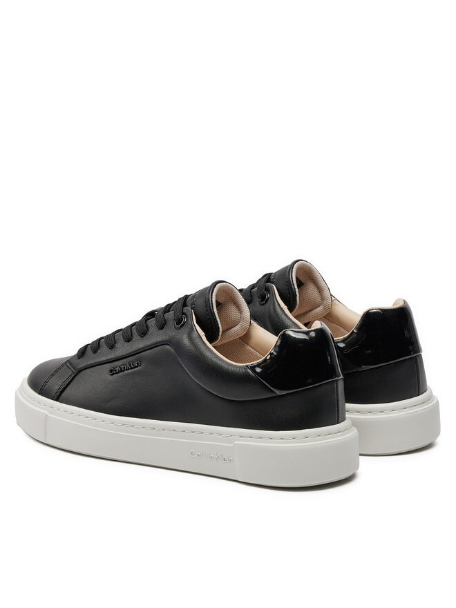 Calvin Klein Sneakersy Calvin Klein Cupsole Lace Up W/Ml Lth HW0HW02119 Čierna