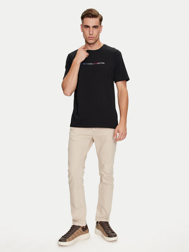 United Colors Of Benetton United Colors Of Benetton Camiseta 3I1XU1096 Negro Regular Fit