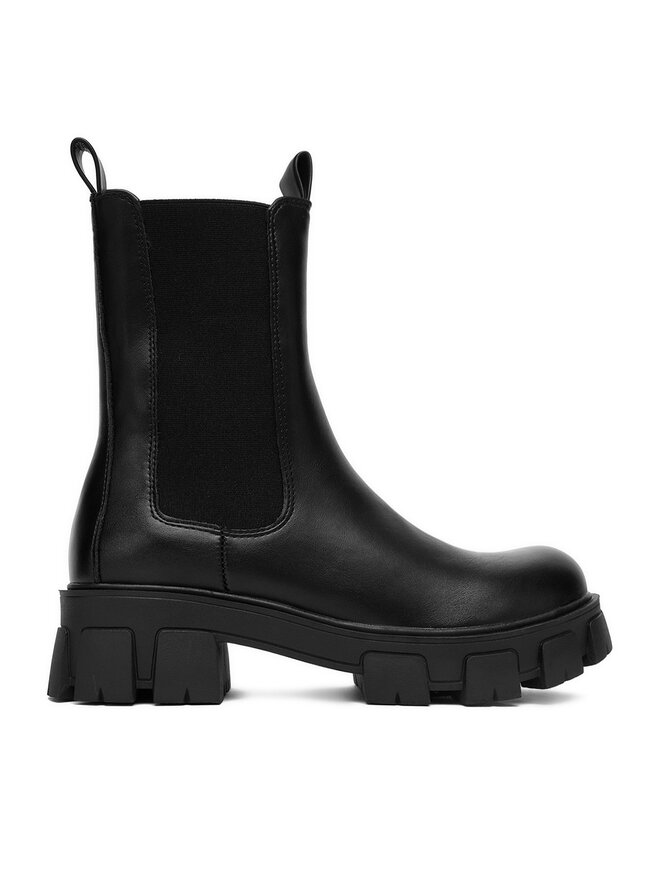 DeeZee Kotníková obuv s elastickým prvkem DeeZee 12837-22-BLACK PU Černá