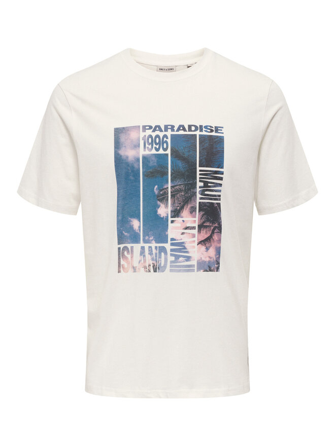 Only & Sons Only & Sons Camiseta Magdy 22029454 Blanco Regular Fit