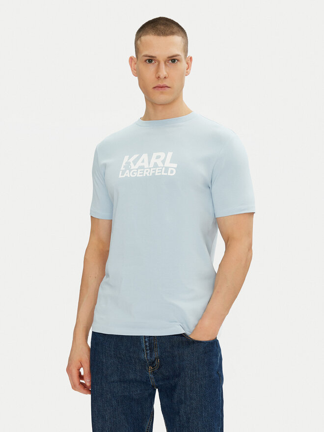 KARL LAGERFELD KARL LAGERFELD Camiseta 755087 552235 Celeste Regular Fit