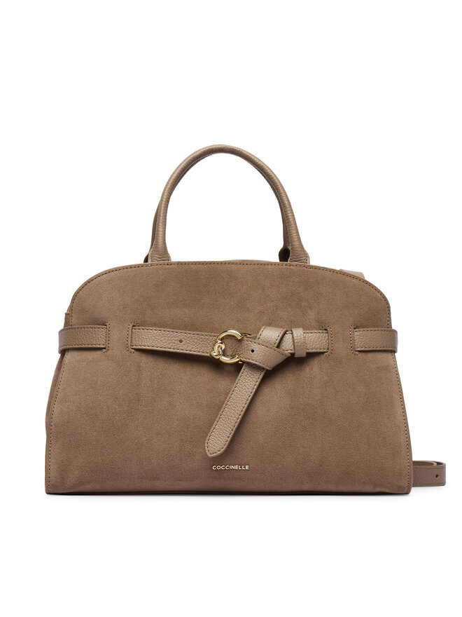 Coccinelle Handtasche Coccinelle TLB Coccinellesabine Suede Bi E1 TLB 18 04 01 Dunkelbeige
