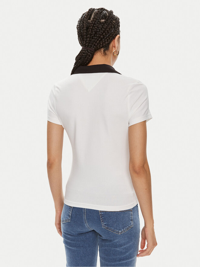 Tommy Jeans Tommy Jeans Poloshirt Contrast DW0DW17225 Weiß Slim Fit