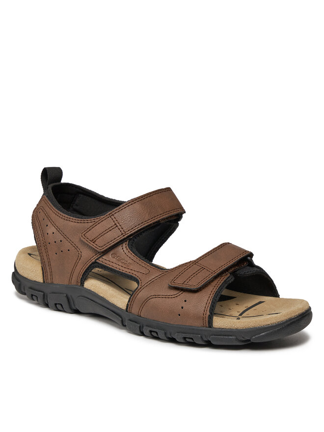 Geox UOMO SANDAL STRADA D SANDALEN heren, Bruin Zand, 42 EU : Geox
