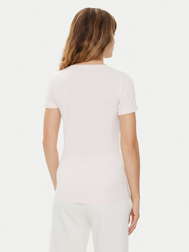 Guess Guess Marškinėliai W2YI45 J1314 Rožinė Slim Fit