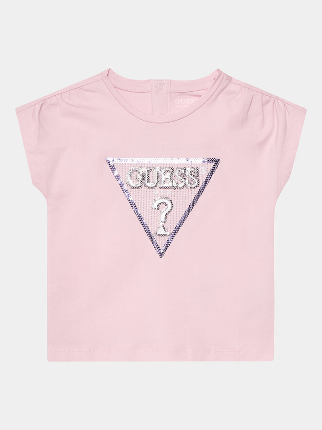 Guess Guess Marškinėliai K4GI11 K6YW4 Rožinė Regular Fit