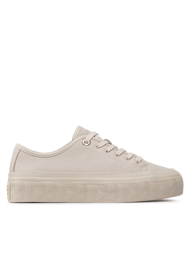 Tommy Hilfiger Sneakers Tommy Hilfiger Essential Th Leather Sneaker FW0FW06556 Beige