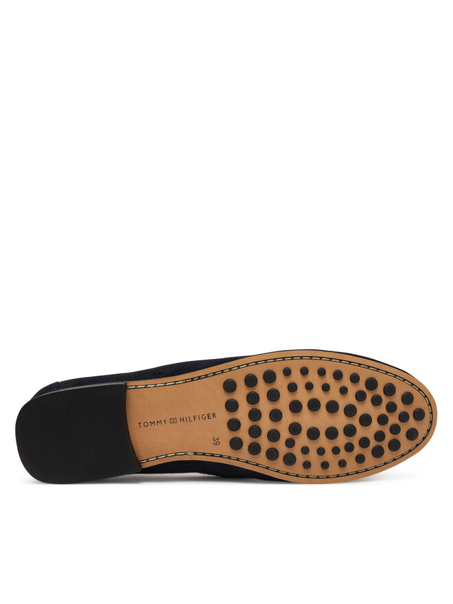 Tommy Hilfiger Mokassins Tommy Hilfiger Th Chain Suede Loafer FW0FW09327 Dunkelblau