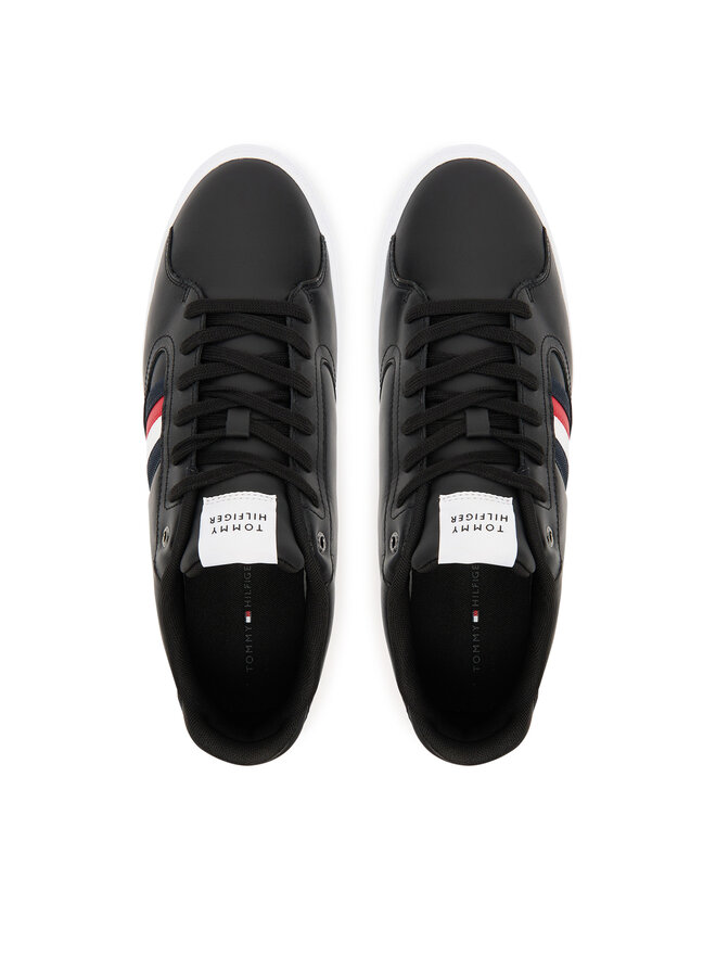 Tommy Hilfiger Zapatillas Tommy Hilfiger Icon Court Stripes FM0FM05628 Negro