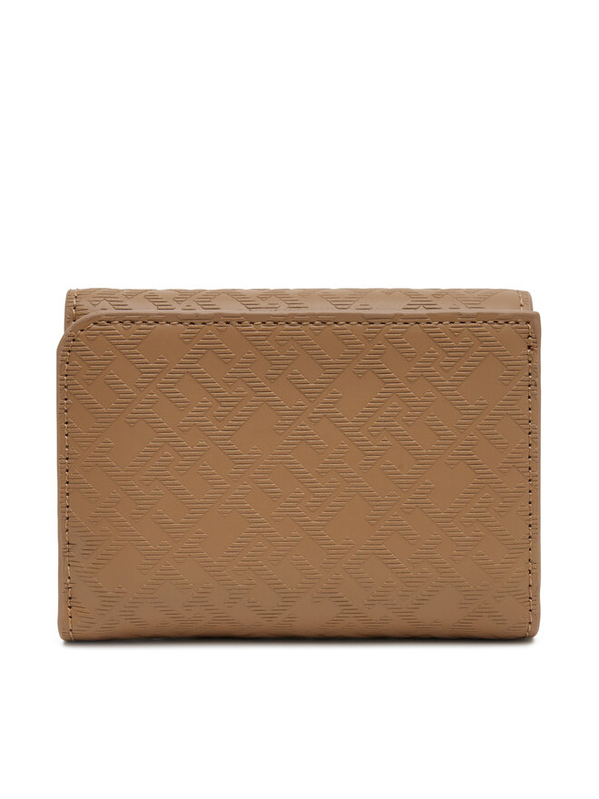 Tommy Hilfiger Liels sieviešu maks Tommy Hilfiger Th Distinct Trifold Wallet Mono AW0AW17257 Brūns