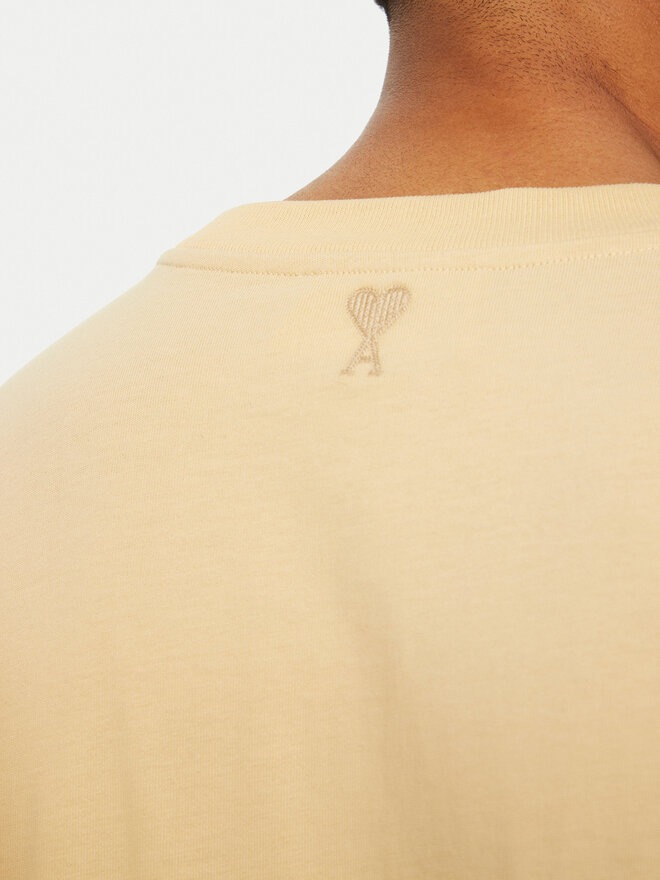 AMI PARIS AMI PARIS T-Shirt UTS024.726 Écru Regular Fit