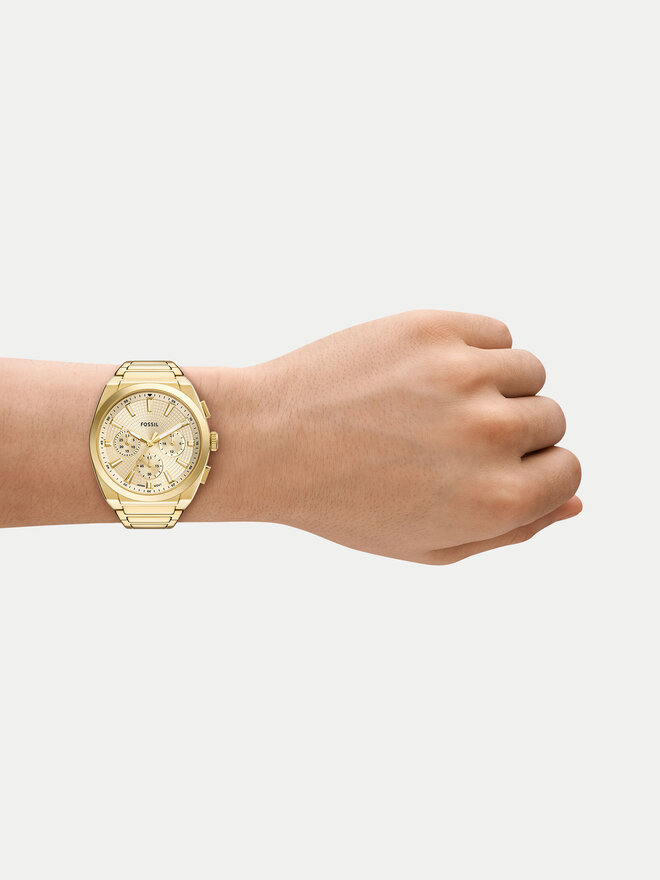 Fossil Hodinky Fossil Everett Chronograph FS6119 Zlatá