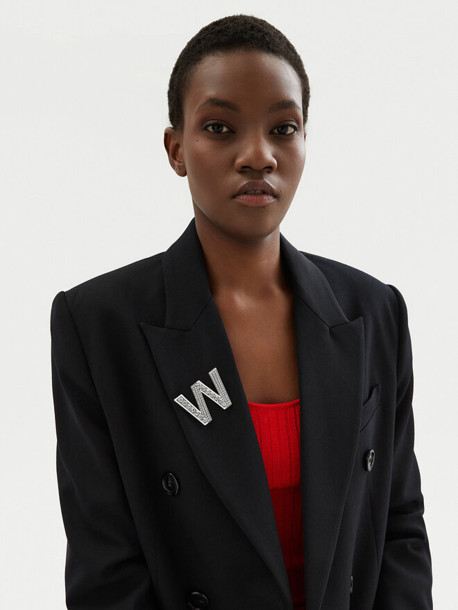 Weekend Max Mara Broška Weekend Max Mara 2515751104650 Srebrna