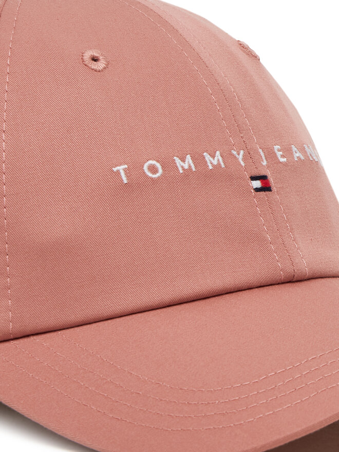 Tommy Jeans Gorra con visera Tommy Jeans Linear Logo 6 Panel AW0AW16868 Rosa