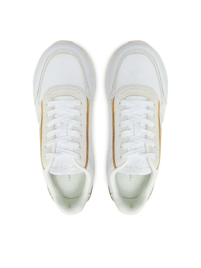 Tommy Hilfiger Sneakers Tommy Hilfiger Lux Monogram Runner FW0FW08387 Alb
