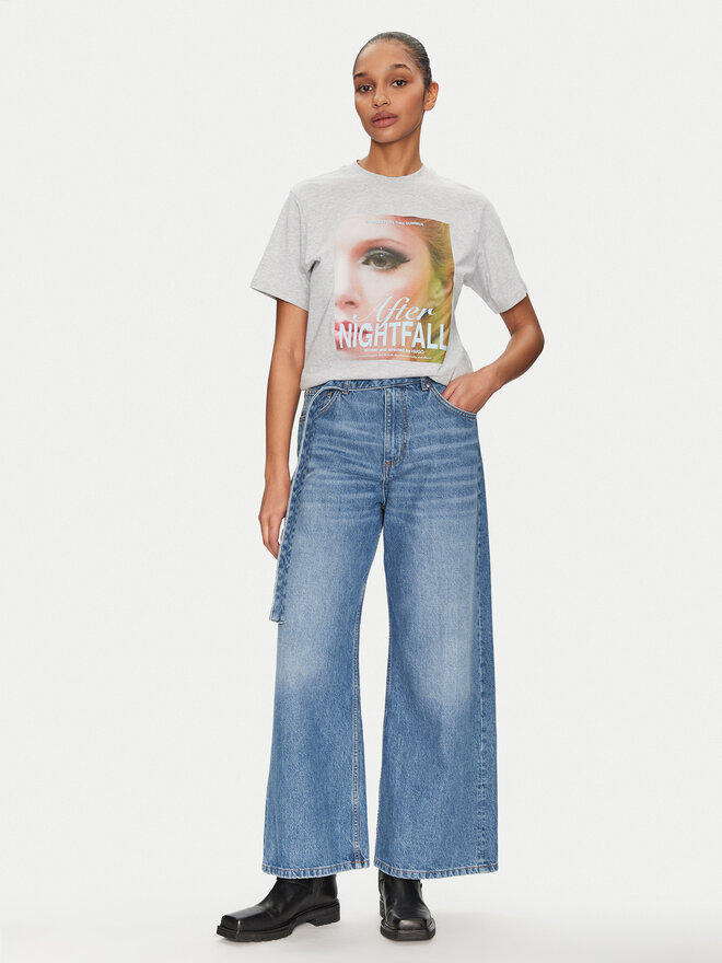 HUGO HUGO T-Shirt Vintage 50534545 Γκρι Boxy Fit