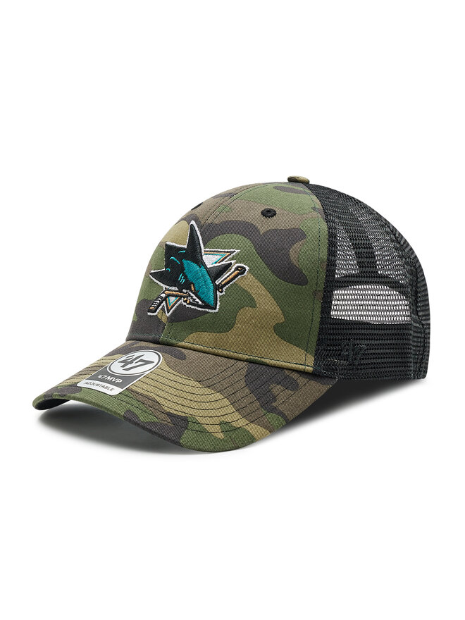 47 Brand Kšiltovka 47 Brand Nhl San Jose Sharks Trucker H-CBRAN22GWP-CM Zelená