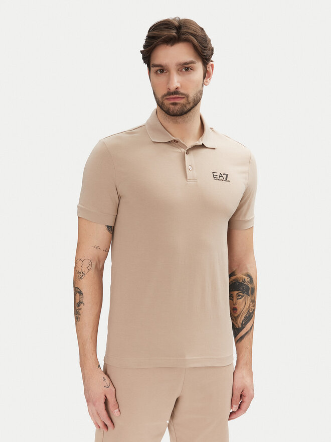 EA7 Emporio Armani EA7 Emporio Armani Поло 8NPF14 PJVQZ U6155 Бежевий Regular Fit