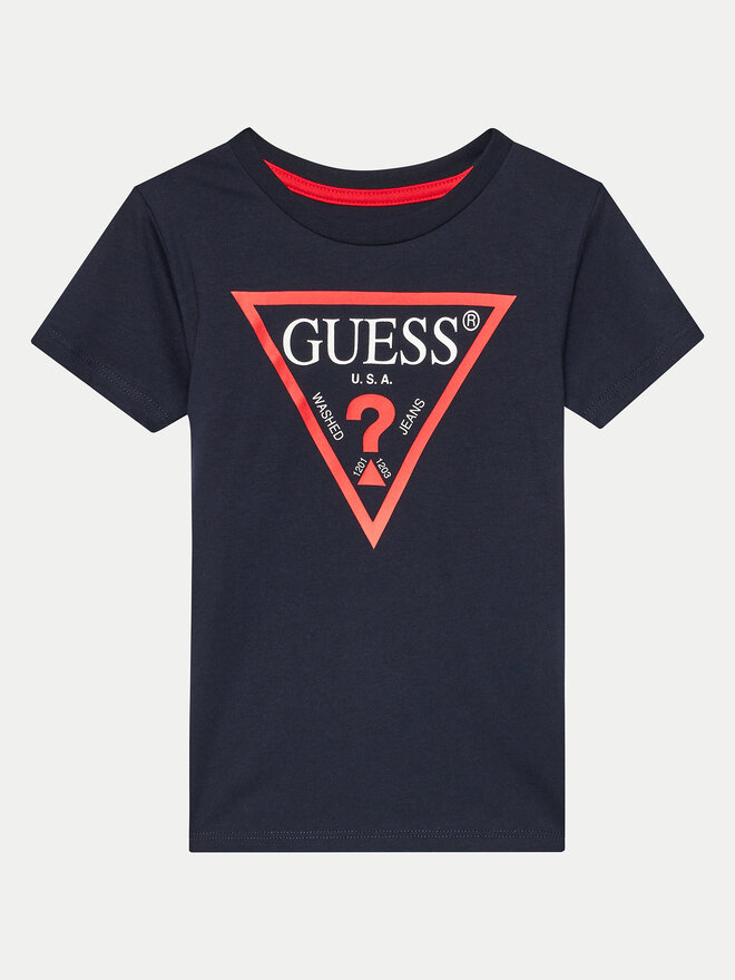 Guess Guess Póló N73I55 K8HM0 Sötétkék Regular Fit