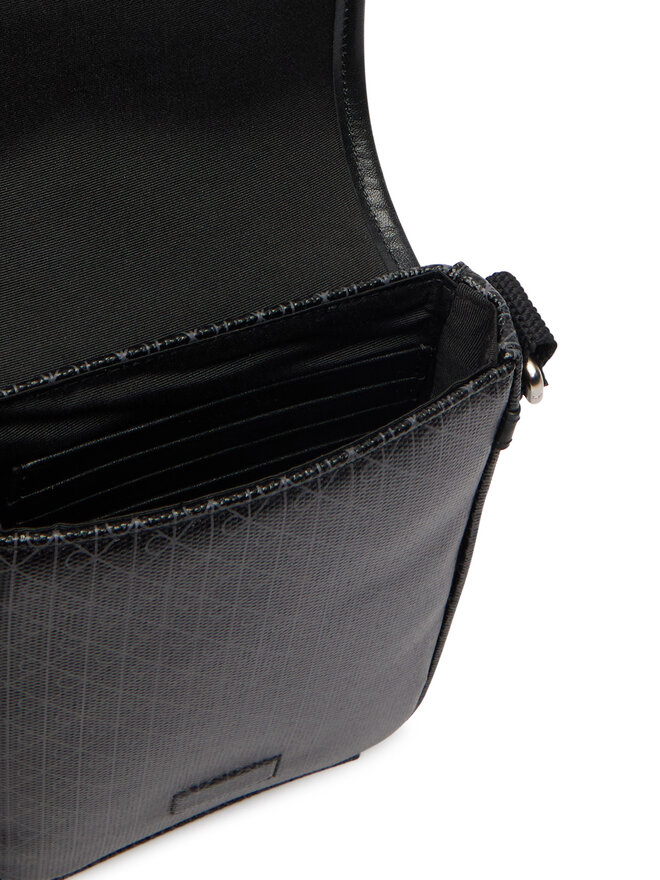 Calvin Klein Handy-Etui Calvin Klein Emblem Aop Coated Phone Crossbod LV04D1218G Schwarz