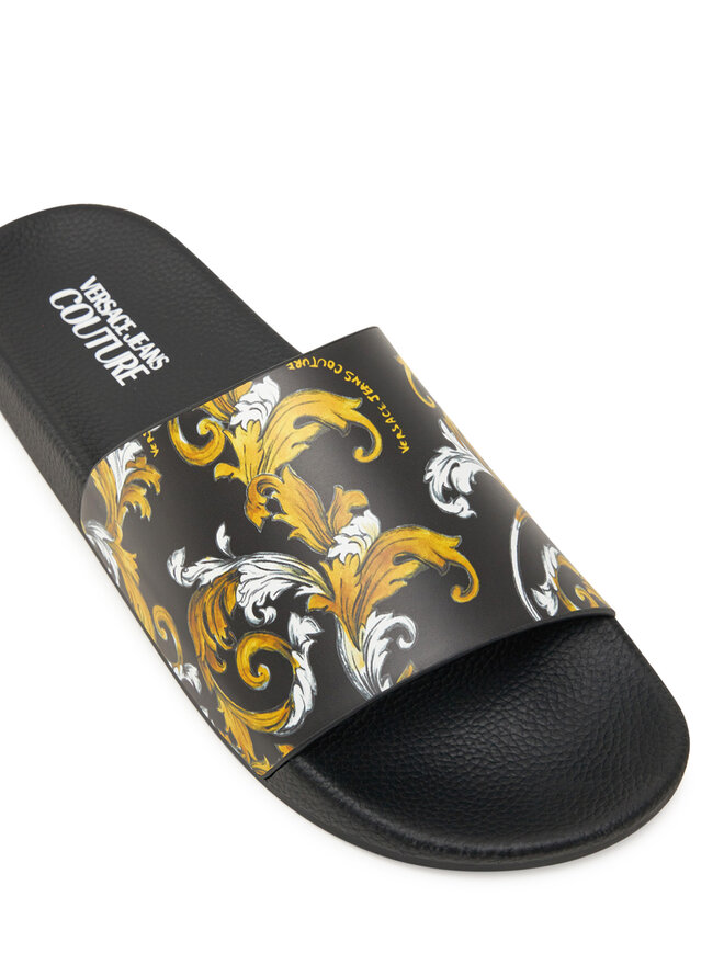 Versace Jeans Couture Παντόφλες Versace Jeans Couture 78YA3SQ4 Μαύρο