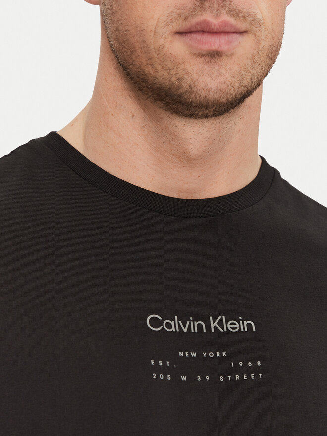 Calvin Klein Calvin Klein Camiseta Editorial Logo K10K114172 Negro Regular Fit