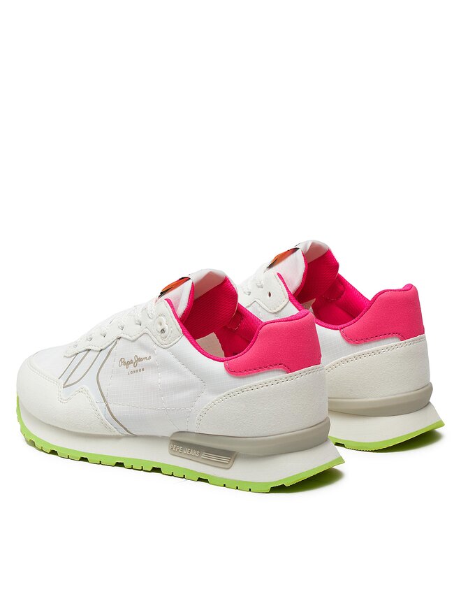 Pepe Jeans Сникърси Pepe Jeans Brit Neon W PLS40011 Бял