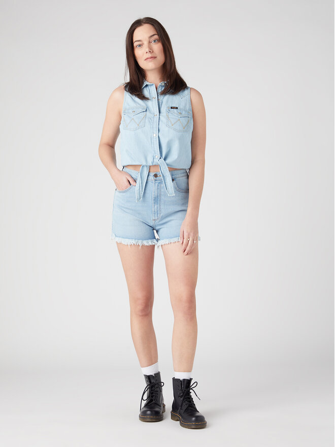 Wrangler Wrangler Топ W5WTHWXAZ 112334379 Блакитний Regular Fit