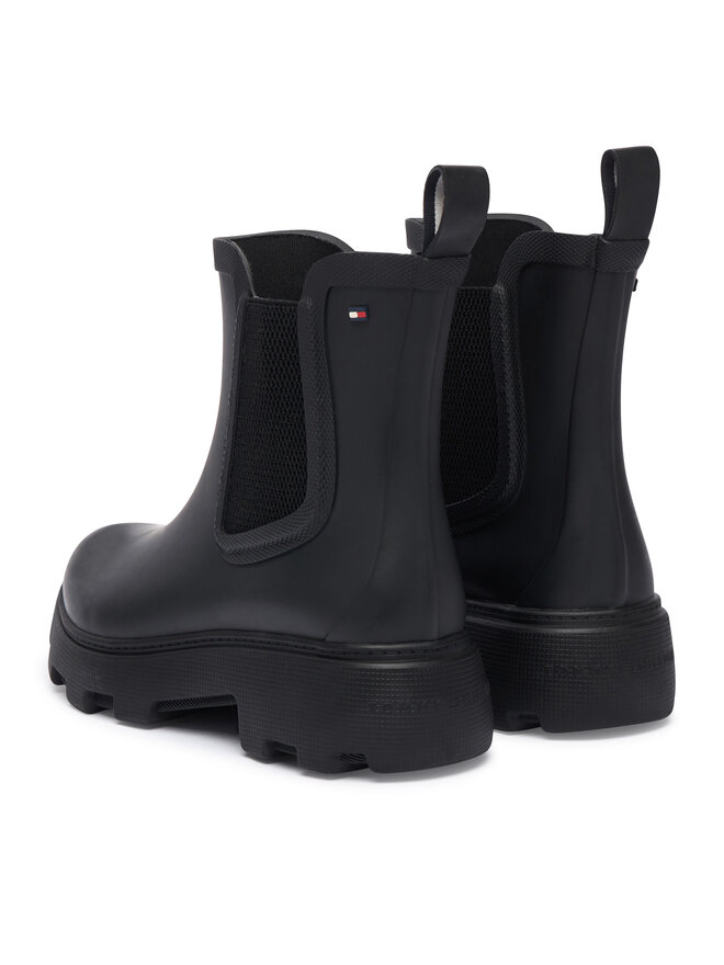 Tommy Hilfiger Gummistiefel Tommy Hilfiger Flag Cleated FW0FW09387 Schwarz