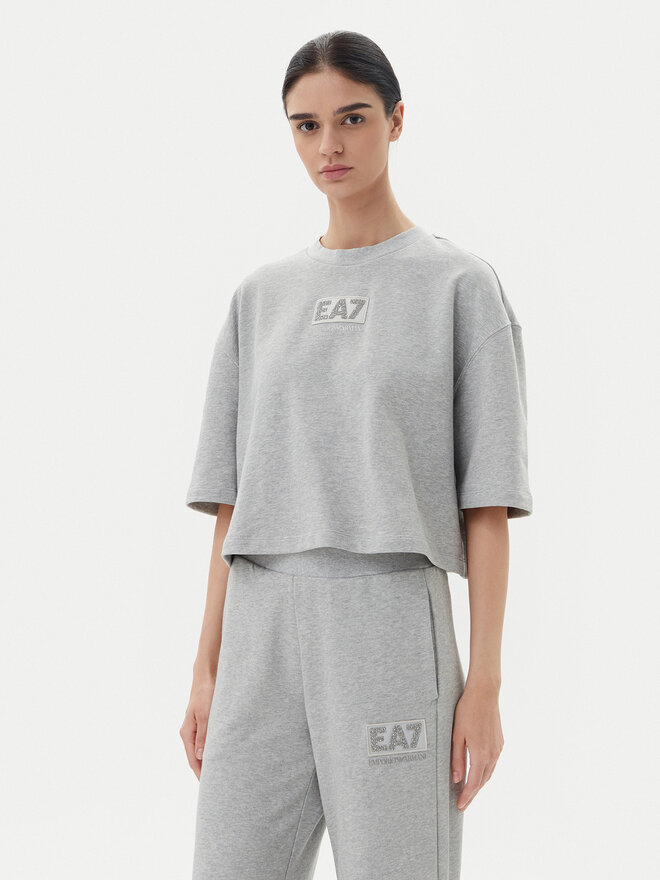 EA7 Emporio Armani EA7 Emporio Armani Футболка 7W000177 AF12473 O8002 Сірий Loose Fit