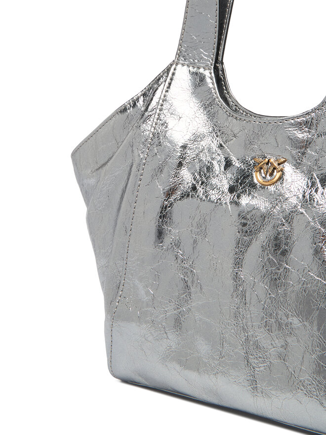 PINKO Ročna torba PINKO Tote Mini Bag AI 25-26 PLTT 104645 A2OT Srebrna