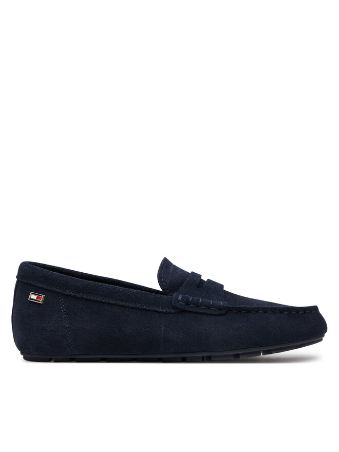 Tommy Hilfiger Μοκασίνια Tommy Hilfiger Flag Soft Suede Driver Loafer FW0FW08558 Σκούρο μπλε
