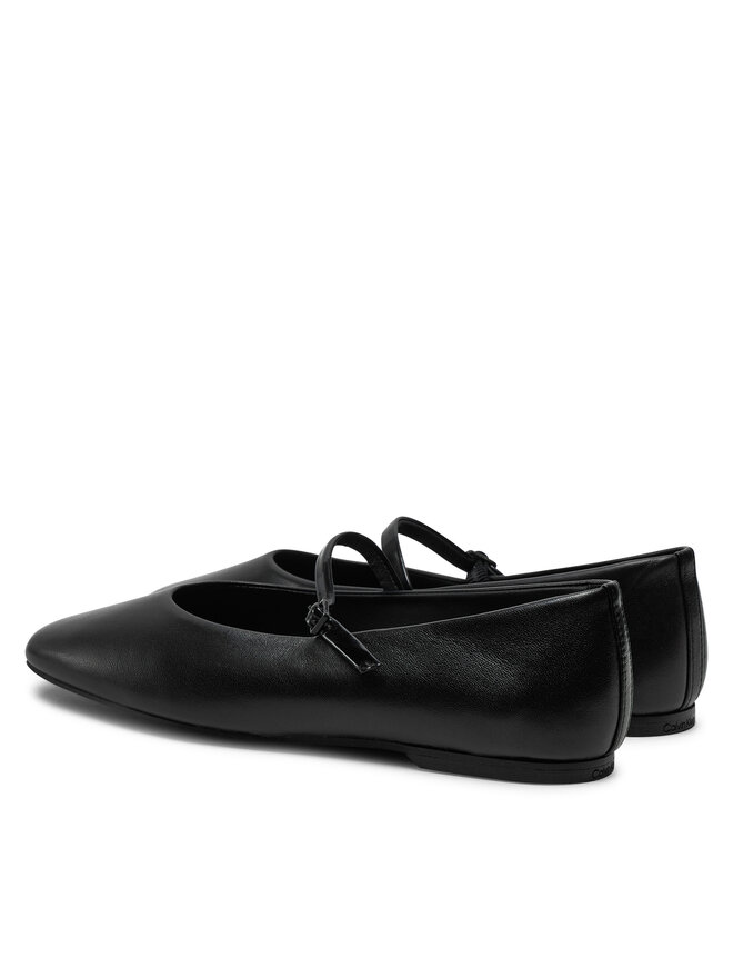 Calvin Klein Baleriny Calvin Klein Mary Jane Ballerina - Lth HW0HW02307 Czarny