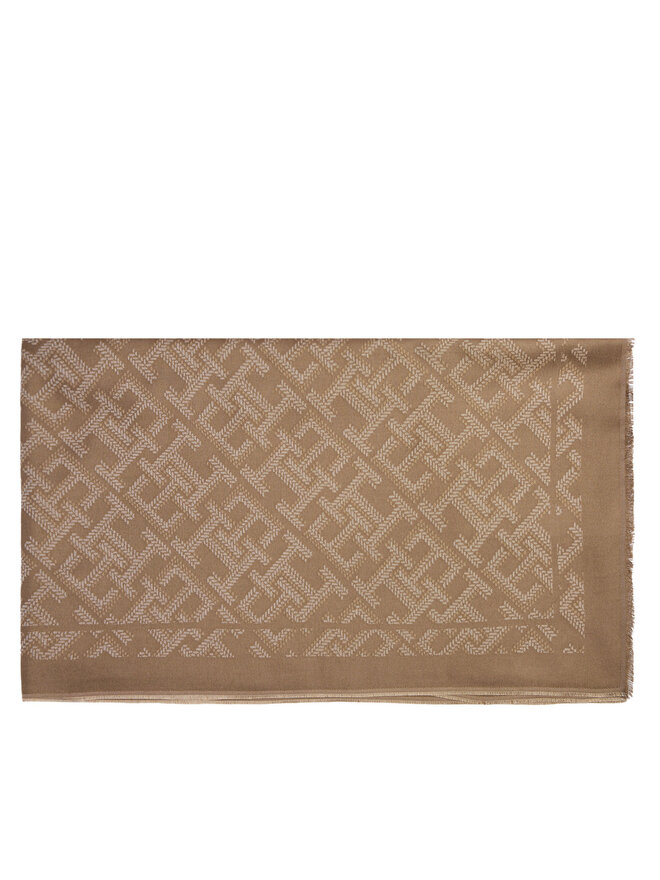 Tommy Hilfiger Schal Tommy Hilfiger Th Monologo AW0AW19115 Dunkelbeige