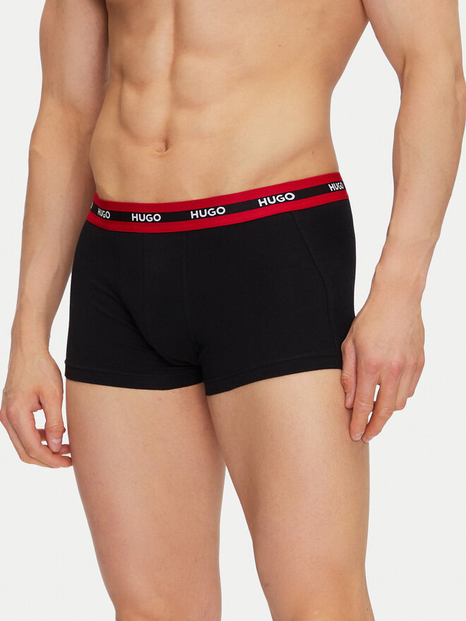 HUGO HUGO Σετ μποξεράκια 3 τμχ 50492375 Μαύρο Regular Fit