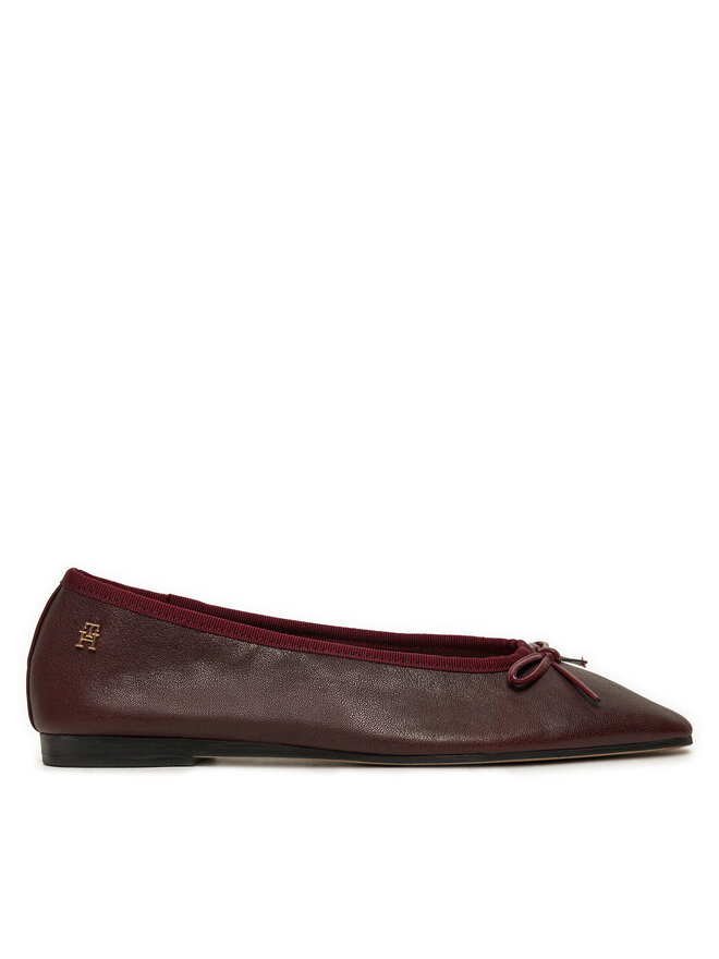 Tommy Hilfiger Balerinke Tommy Hilfiger Soft Leather FW0FW08355 Tamnocrvena