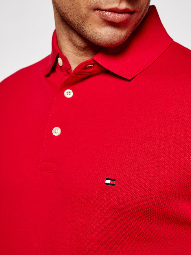 Tommy Hilfiger Tommy Hilfiger Pólóing 1985 MW0MW17771 Piros Slim Fit