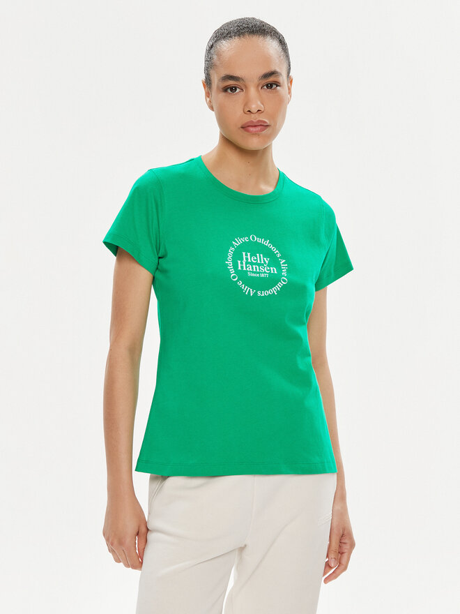 Helly Hansen Helly Hansen Футболка W Core Graphic T-Shirt 54080 Зелений Regular Fit