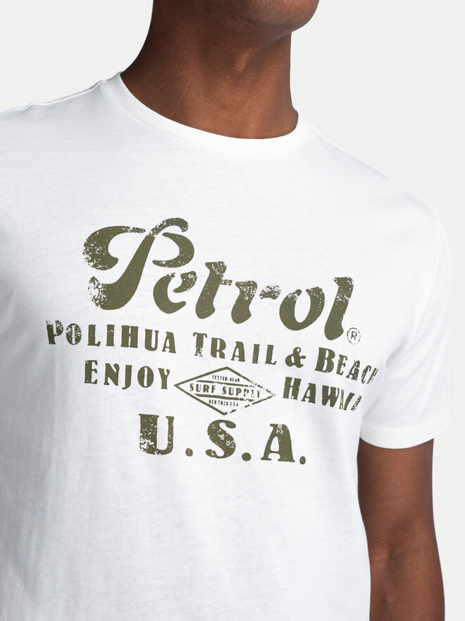 Petrol Industries Petrol Industries Футболка M-1040-TSR600 Білий Regular Fit