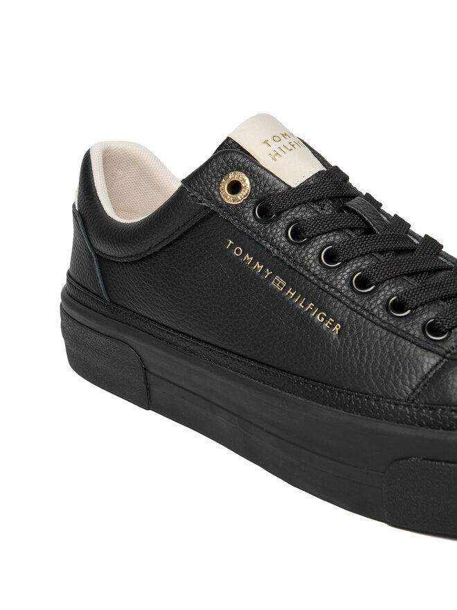 Tommy Hilfiger Sneakers Tommy Hilfiger Th Platform Sneaker Tumbled Ltr FW0FW09018 Schwarz