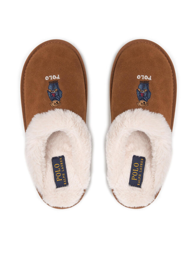 Polo Ralph Lauren Pantuflas Polo Ralph Lauren Kayleigh Scuff Bear RF103881 Marrón