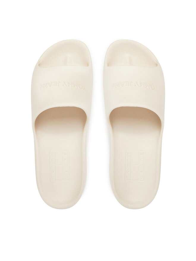 Tommy Jeans Klapki Tommy Jeans Tjw Chunky Pool Slide Ess EN0EN02879 Écru