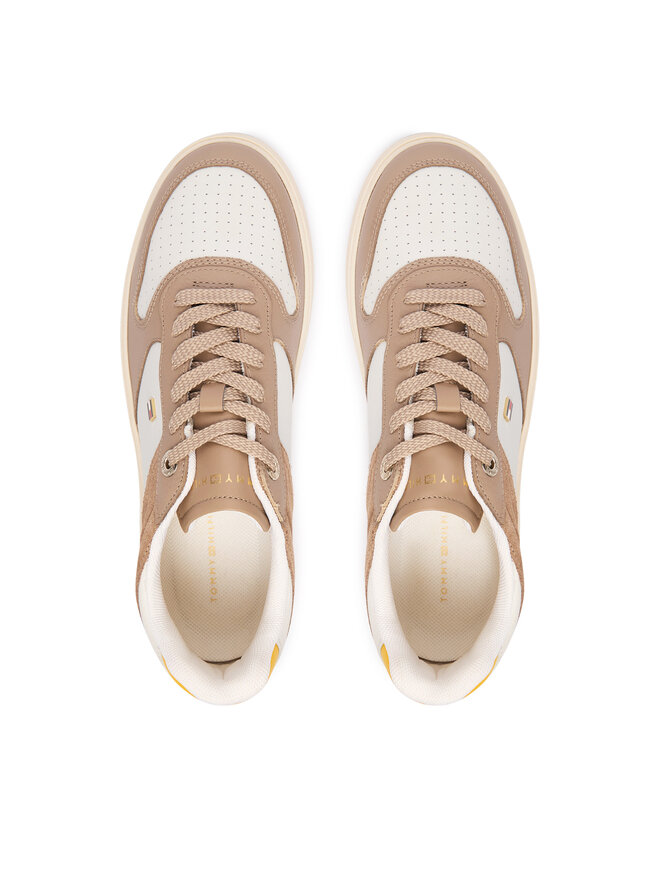 Tommy Hilfiger Sneakers Tommy Hilfiger Th Sporty Cupsole Tumbled Ltr FW0FW09024 Beige
