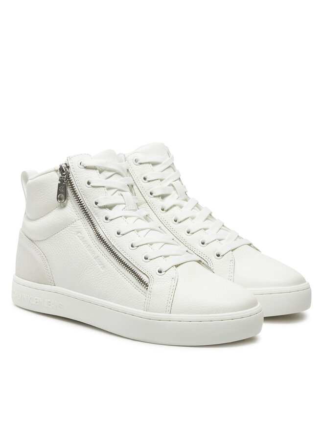 Calvin Klein Jeans Sneakers Calvin Klein Jeans Classic Cupsole Zip Mid In YM0YM01156 Alb