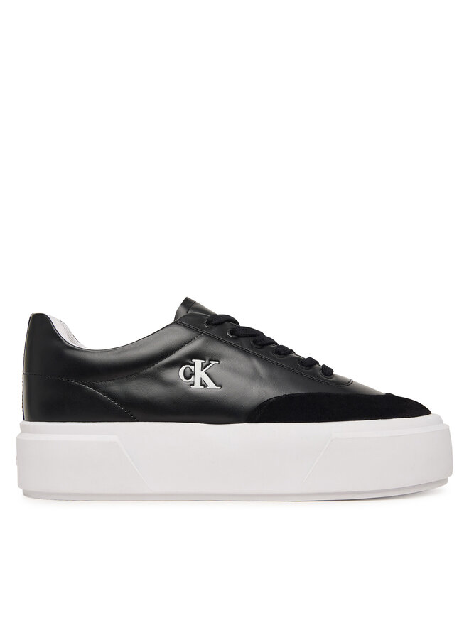Calvin Klein Sneakers Calvin Klein Flatform Lace Up Tcap Lth-Su HW0HW03438 Schwarz